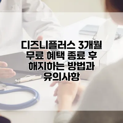디즈니플러스 3개월 무료 혜택 종료 후 해지하는 방법과 유의사항