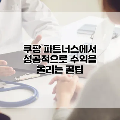 쿠팡 파트너스에서 성공적으로 수익을 올리는 꿀팁